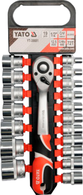 НАБОР ГОЛОВОК 1/2 С ТРЕЩОТКОЙ_ YT-38681   бывший арт. 5997751909